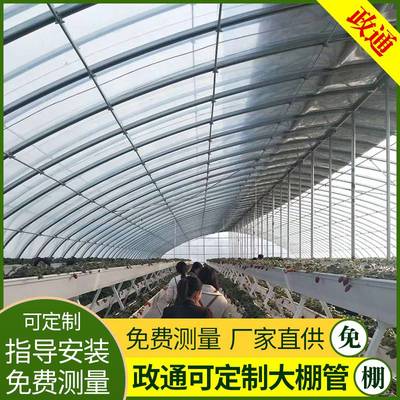 广东梅州薄膜连栋大棚建设纪实 政通农业大棚管安装工艺全解析